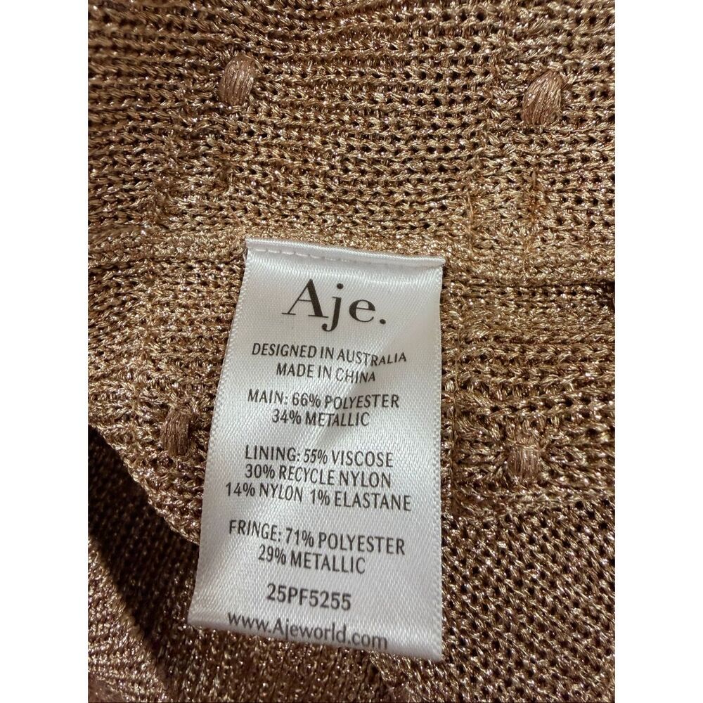 AJE BREEZE KNIT MIDI DRESS IN ROSE GOLD SIZE MEDIUM $639 - Picture 12 of 13